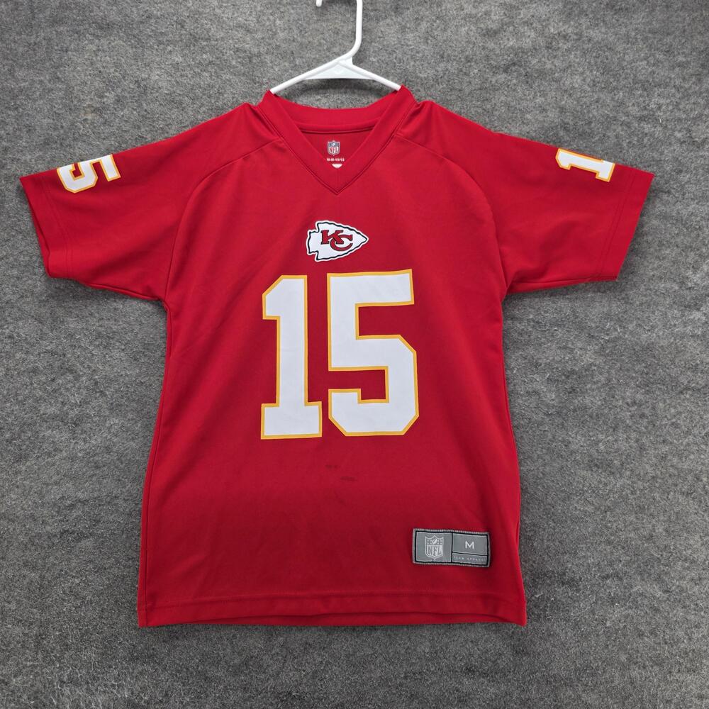 Kansas City Chiefs Jersey Boys Medium Red NFL Football Mahomes 15 Team Apparel